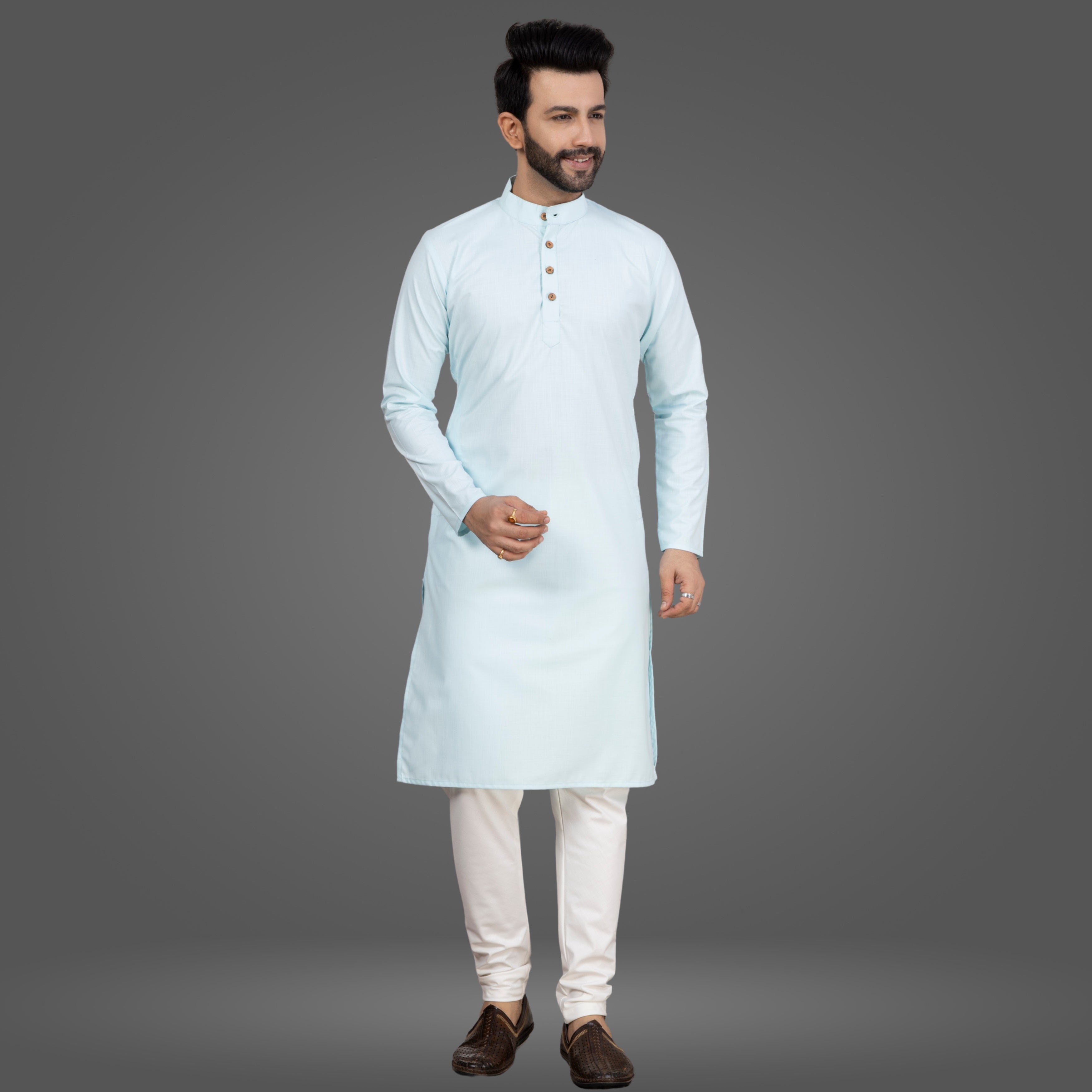 Frosted Mint Premium Cotton Kurta Pajama