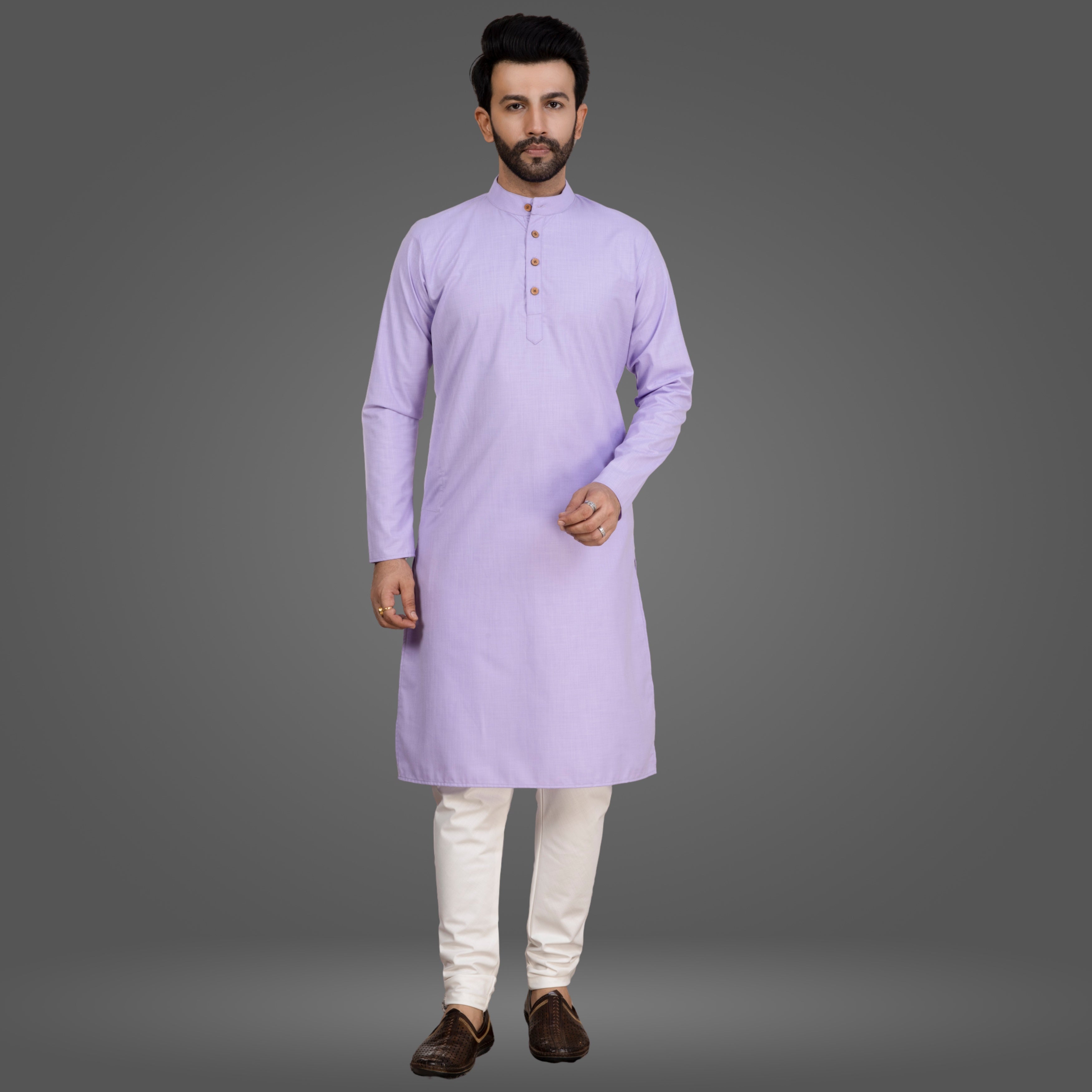 Lilac Premium Cotton Kurta Pajama