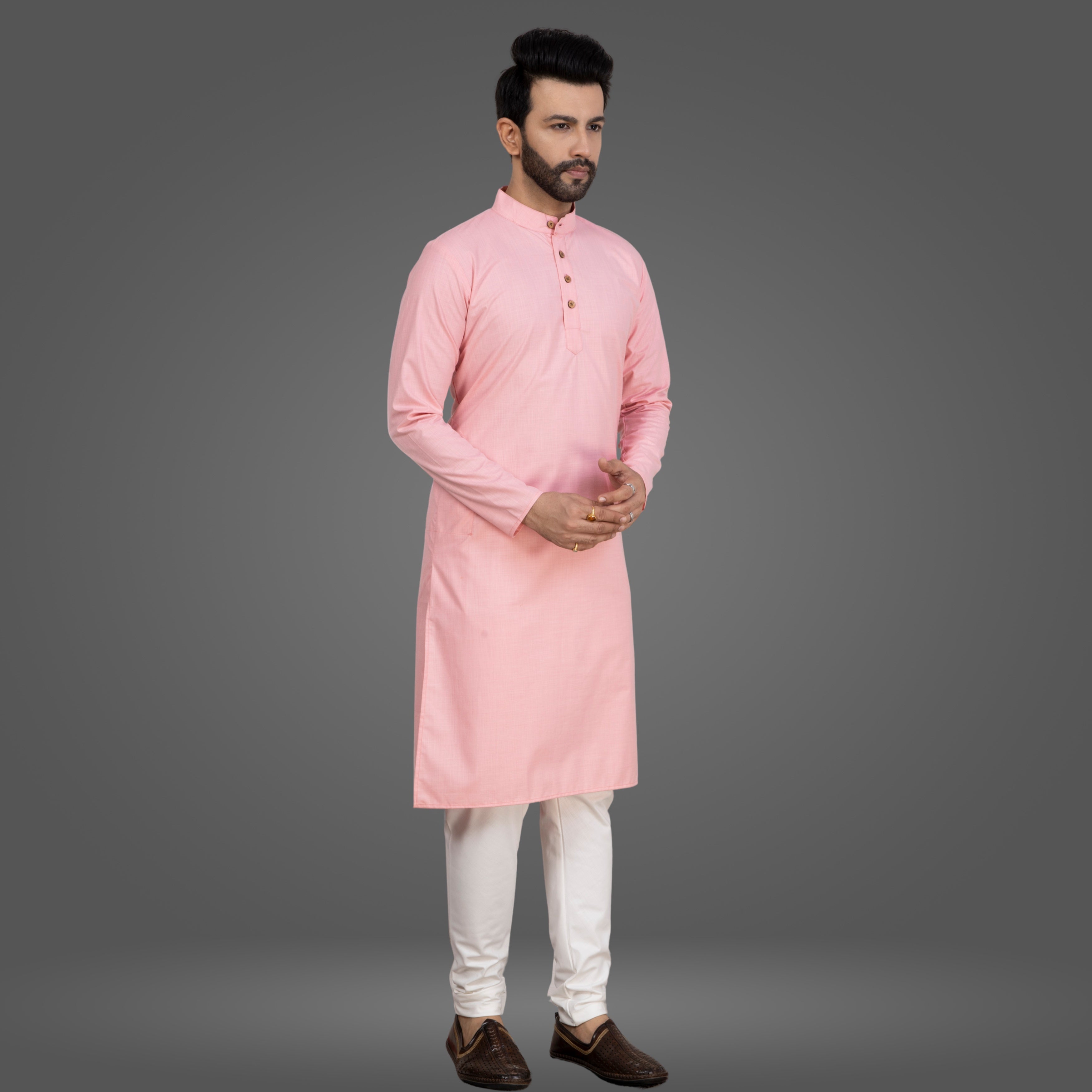 Bubblegum Pink Premium Cotton Kurta Pajama