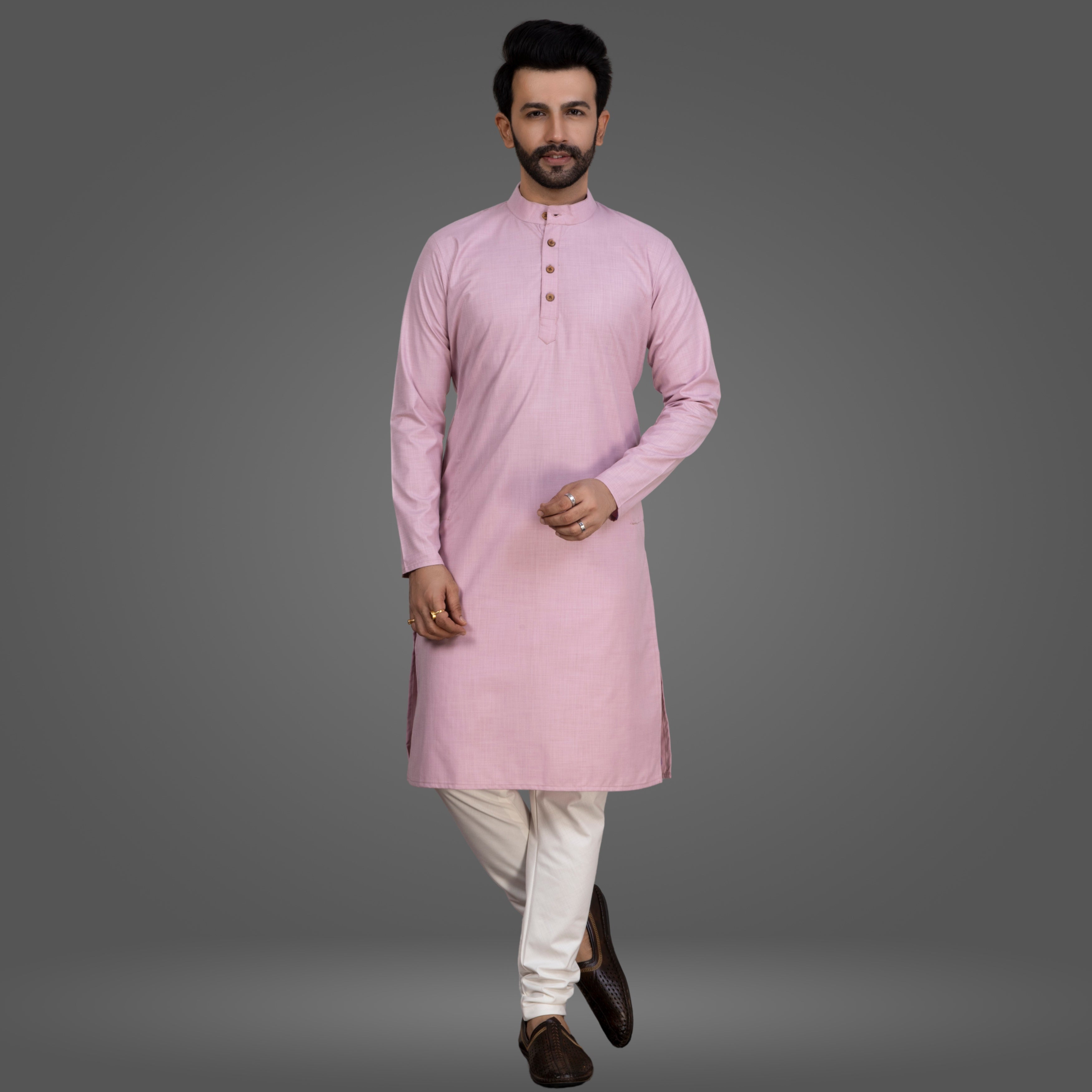 Onion pink Premium Cotton Kurta Pajama