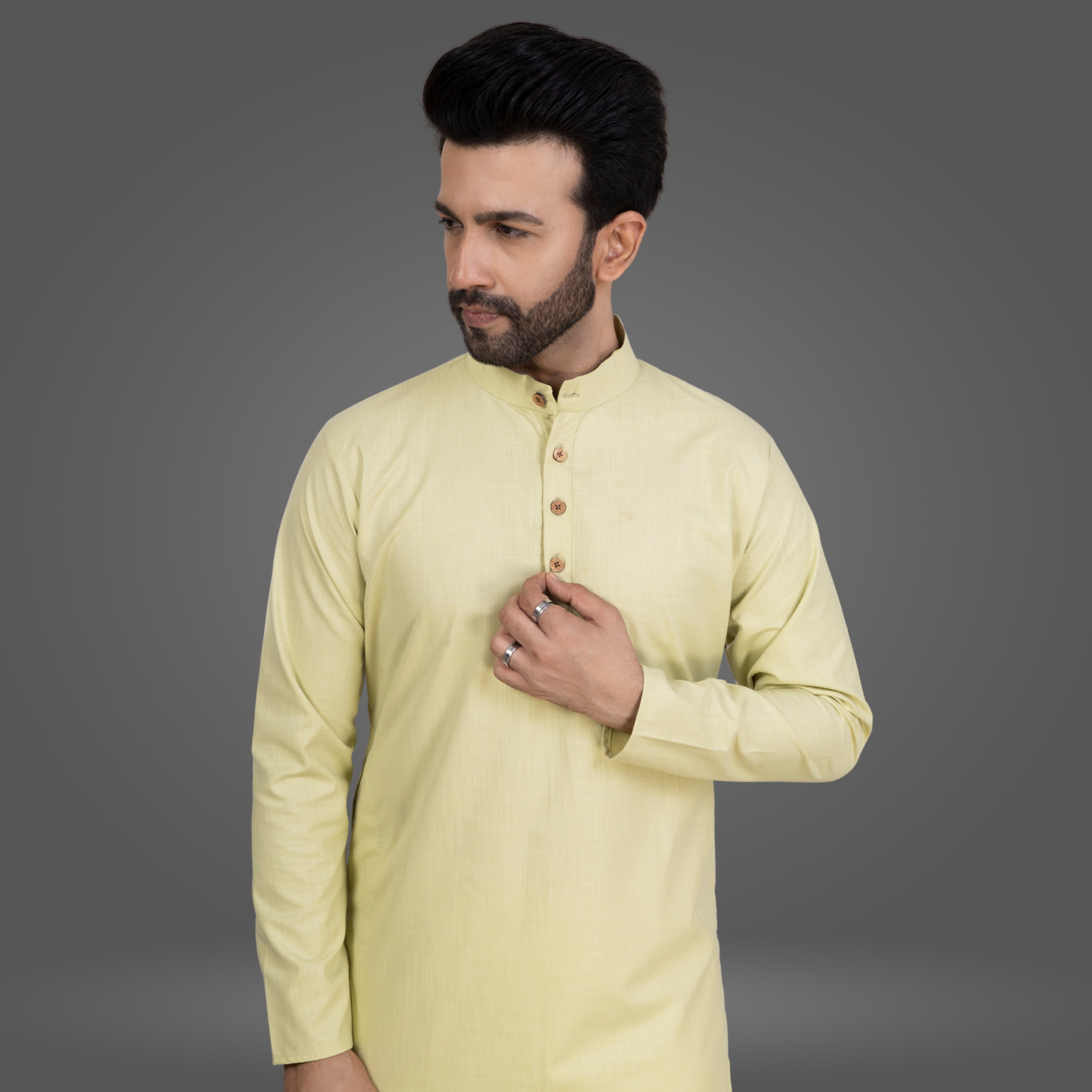Lime Green Premium Cotton Kurta Pajama