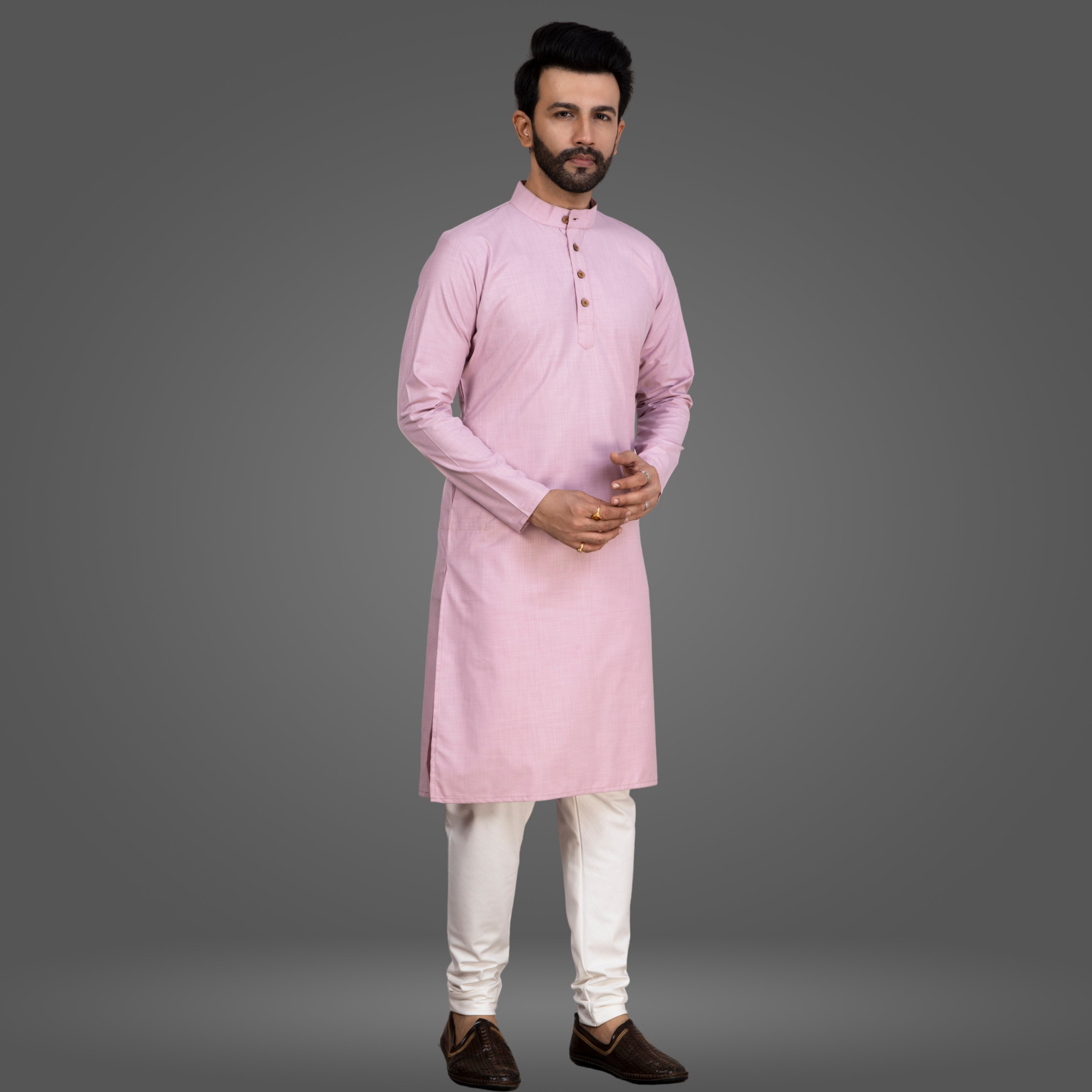 Onion pink Premium Cotton Kurta Pajama
