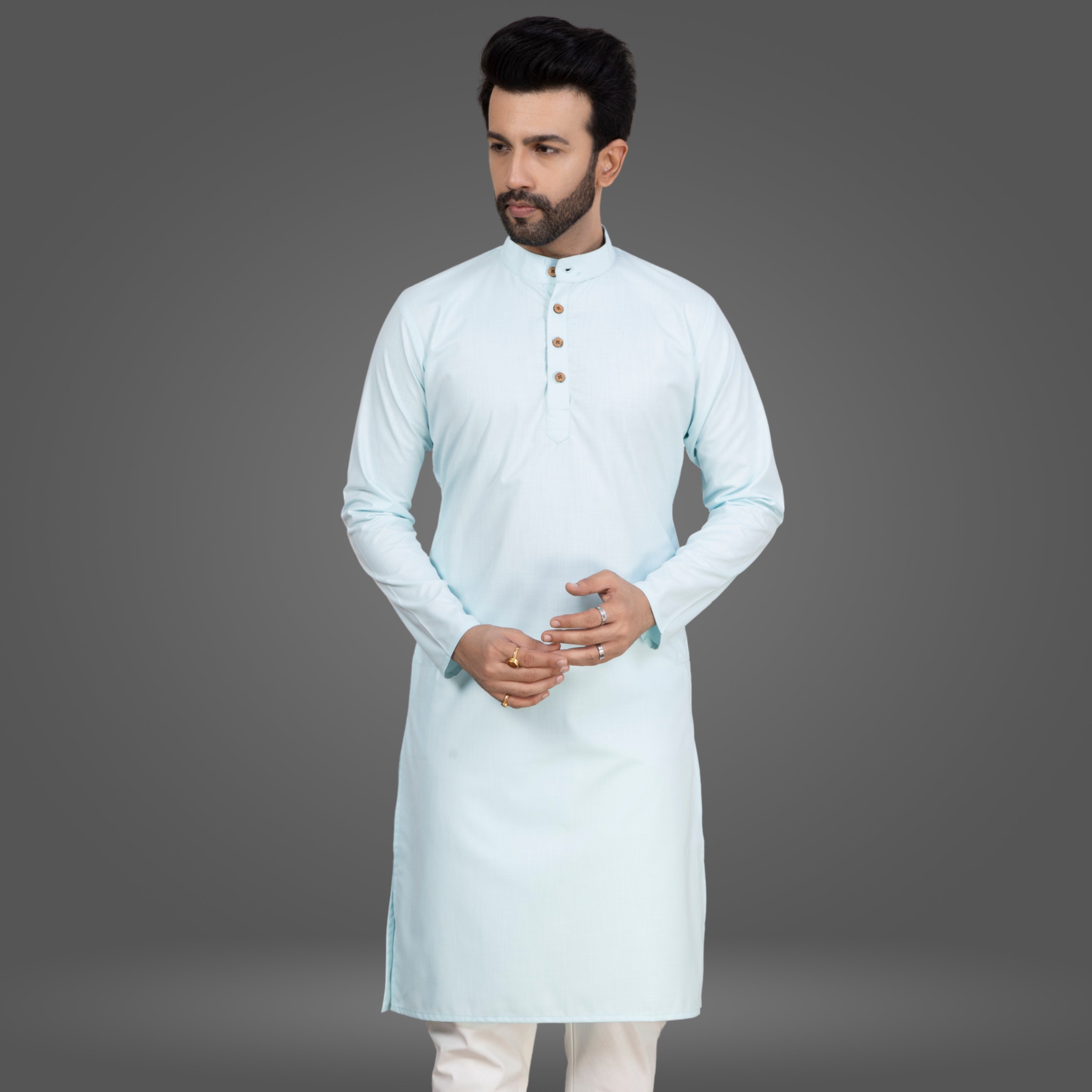 Frosted Mint Premium Cotton Kurta Pajama