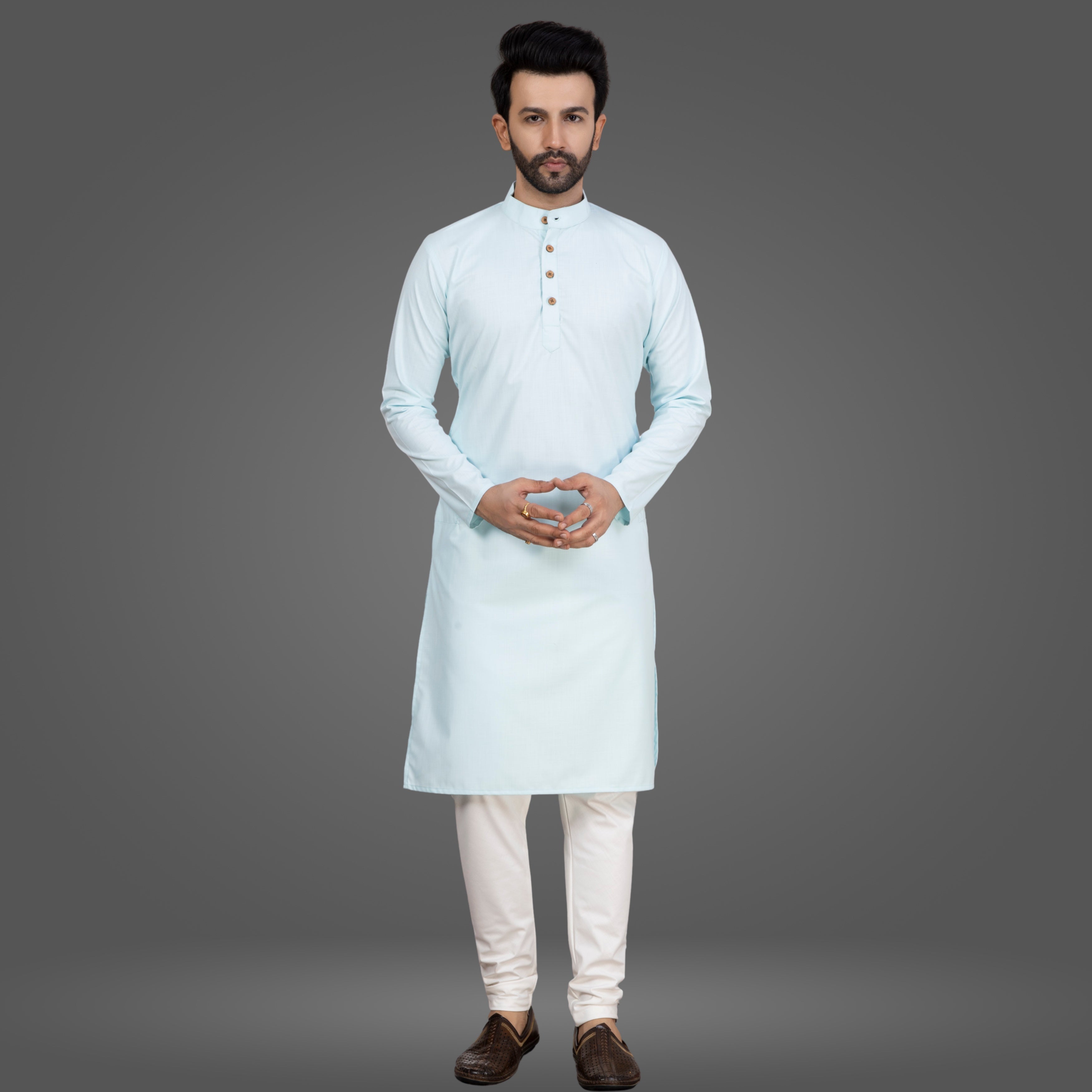 Frosted Mint Premium Cotton Kurta Pajama