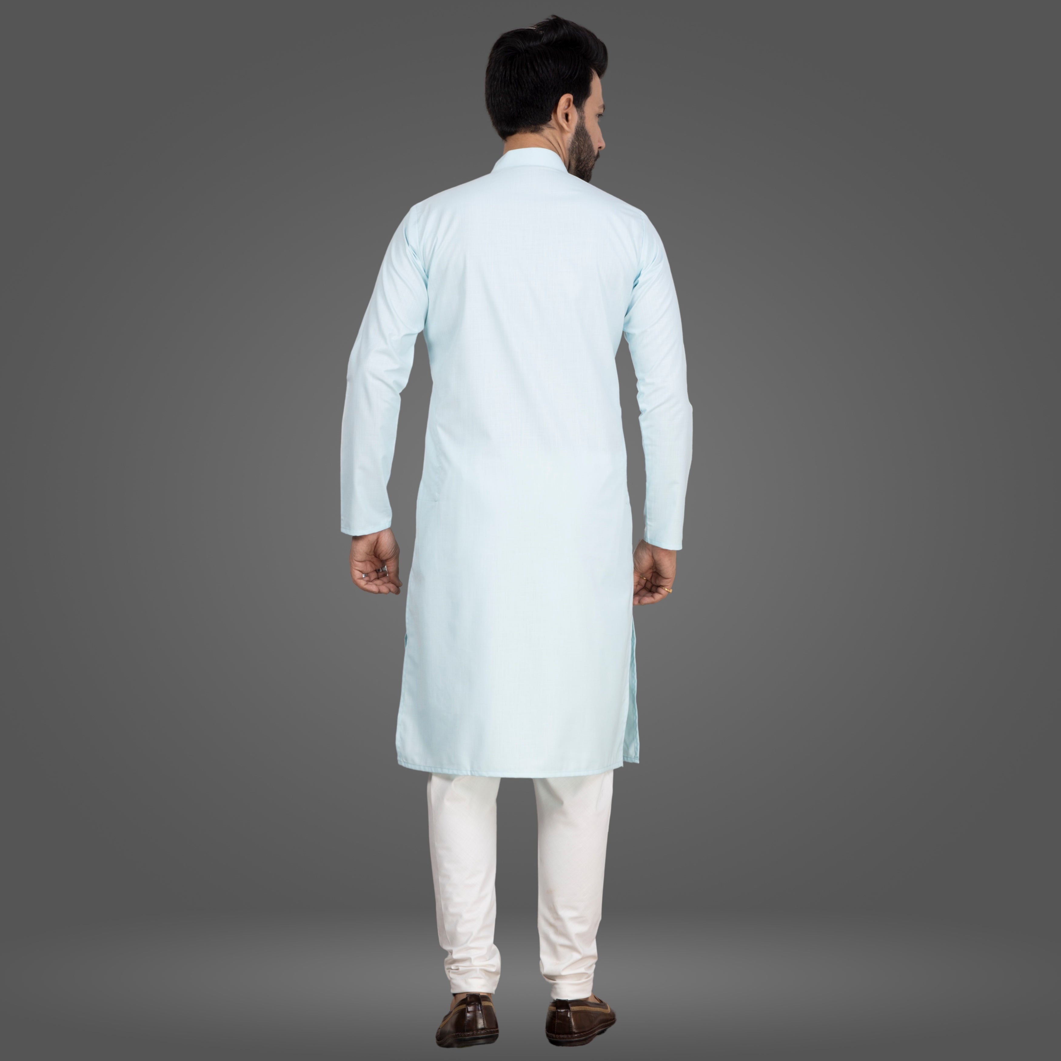 Sky Blue Premium Cotton Kurta Pajama